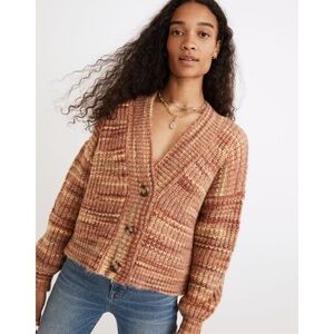 Madewell Space-Dyed Waller‎ Crop Cardigan Sweater